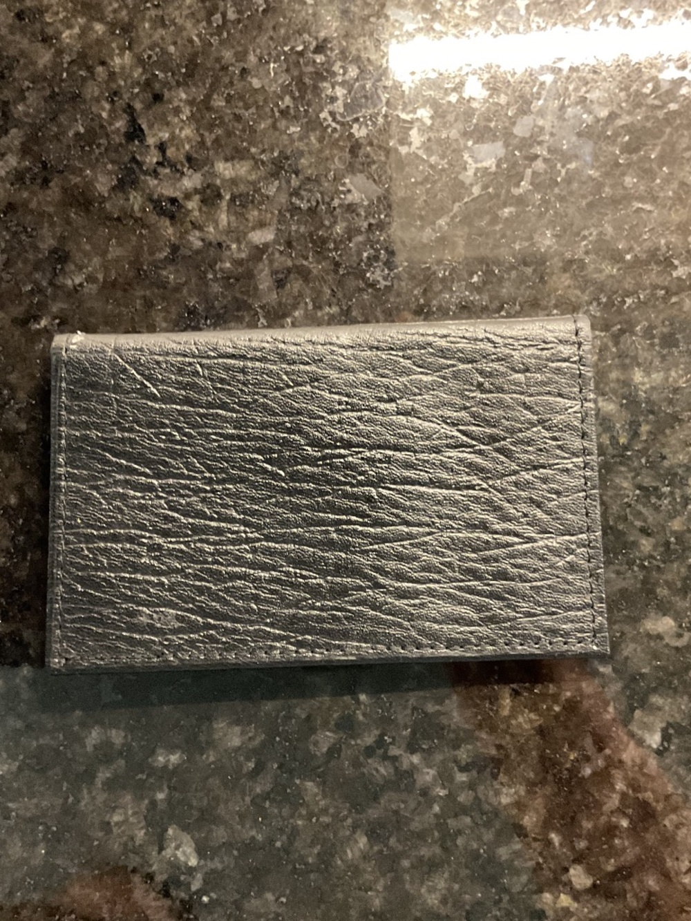 Men's Goatskin Black Bifold Wallet